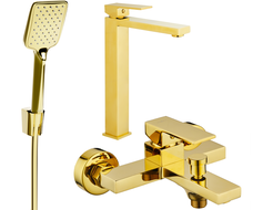 Mexen Uno R62 bathtub set, Gold - 71413R62-50
