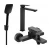 Mexen Uno R62 bathtub set, Black - 71413R62-70
