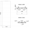 Mexen Flat VS20S flat panel radiator 1400 x 400 mm, bottom middle connection, 712 W, white - W6VS20S-140-040-00