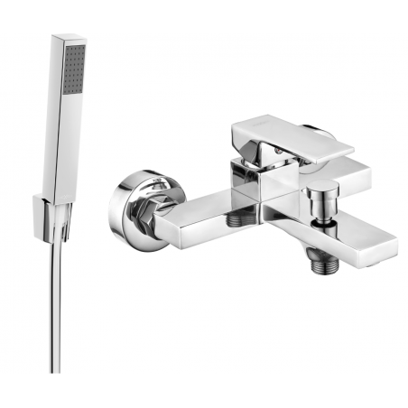 Mexen Uno R77 bath tap with shower set, chrome - 7143R77-00