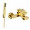 Mexen Uno R77 bathtub mixer tap with shower head, Gold - 7143R77-50