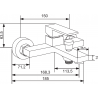 Mexen Uno R62 bathtub faucet with shower set, chrome - 7143R62-00