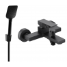 Mexen Uno R62 bathtub mixer tap with shower head, Black - 7143R62-70
