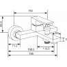 Mexen Uno R45 bathtub mixer tap with shower head, Chrome - 7143R45-00