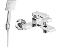 Mexen Uno R45 bathtub mixer tap with shower head, Chrome - 7143R45-00