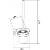 Mexen Remo toilet brush, Chrome - 7050750-00