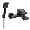 Mexen Uno R45 bath tap with shower set, black - 7143R45-70