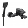 Mexen Uno R45 bathtub mixer tap with shower head, Black - 7143R45-70