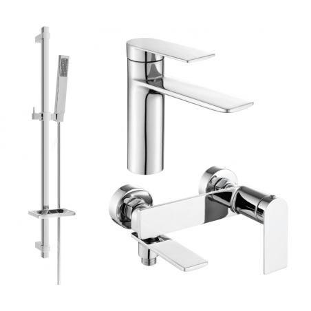 Mexen Zero DQ02 bath set, chrome - 71103DQ02-00