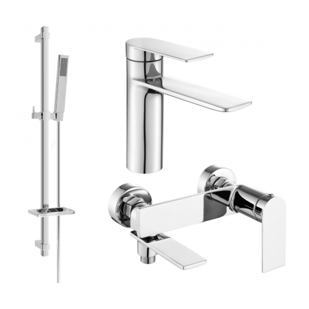 Mexen Zero DQ02 bathtub set, Chrome - 71103DQ02-00