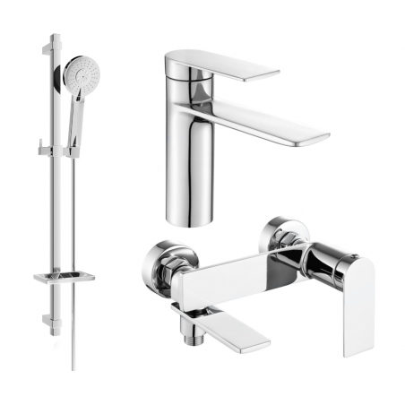 Mexen Zero DQ40 bath set, chrome - 71103DQ40-00