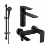 Mexen Zero DQ40 bathtub set, Black - 71103DQ40-70