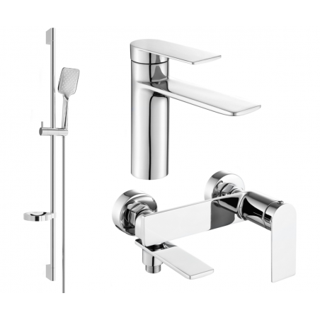 Mexen Zero DS62 bath set, chrome - 71103DS62-00