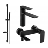 Mexen Zero DS70 bathtub set, Black - 71103DS70-70