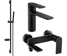 Mexen Zero DS70 bathtub set, Black - 71103DS70-70
