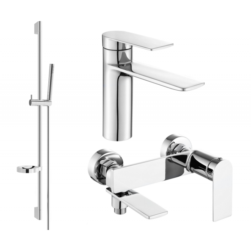 Mexen Zero DS70 bath set, chrome - 71103DS70-00
