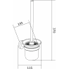Mexen Remo toilet brush, Black - 7050750-70