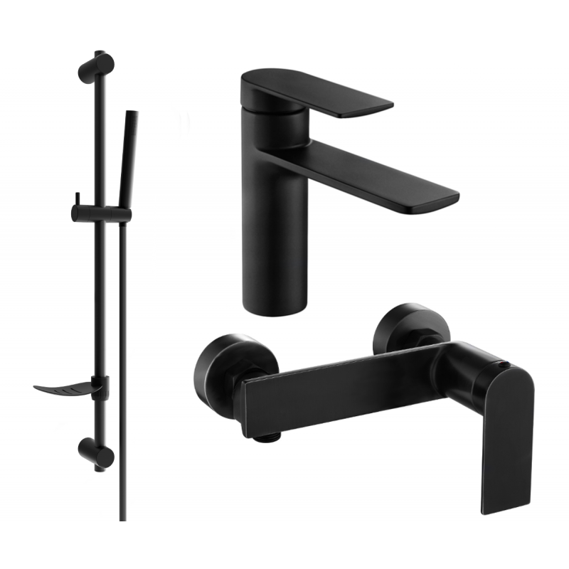 Mexen Zero DF70 shower set, Black - 71104DF70-70