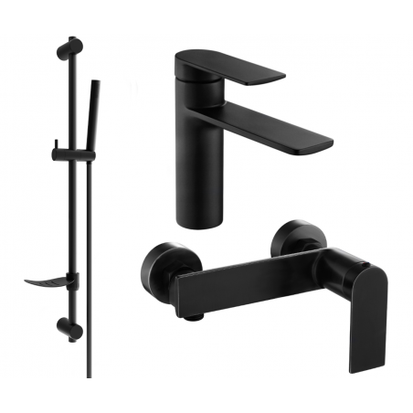 Mexen Zero DF70 shower set, Black - 71104DF70-70