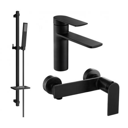 Mexen Zero DQ02 shower set, Black - 71104DQ02-70