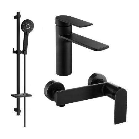 Mexen Zero DQ40 shower set, Black - 71104DQ40-70