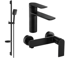 Mexen Zero DS62 shower set, Black - 71104DS62-70