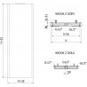 Mexen Flat VR20S panel heater 1400 x 500 mm, bottom middle connection, 890 W, white - W6VR20S-140-050-00