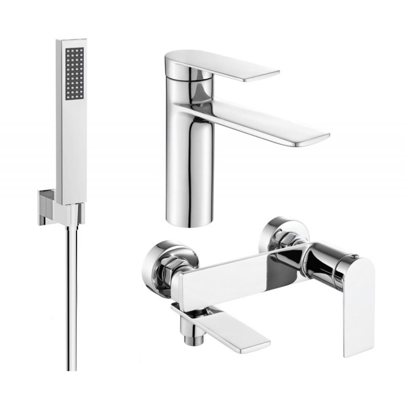 Mexen Zero R02 bath set, chrome - 71103R02-00