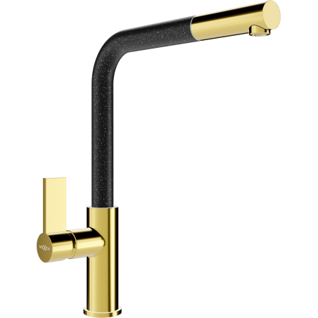 Mexen Flora Kitchen Tap, Gold/Black Speckled - 670401-75