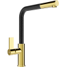 Mexen Flora Kitchen Tap, Gold/Black Speckled - 670401-75