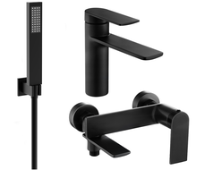 Mexen Zero R02 bathtub set, Black - 71103R02-70