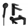Mexen Zero R40 bathtub set, Black - 71103R40-70