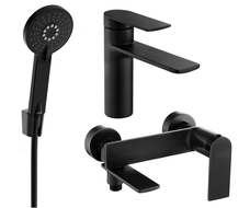 Mexen Zero R40 bath set, black - 71103R40-70