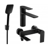 Mexen Zero R62 Bathtub Set, Black - 71103R62-70