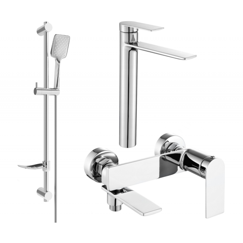 Mexen Zero DF62 bathtub set, Chrome - 7113DF62-00