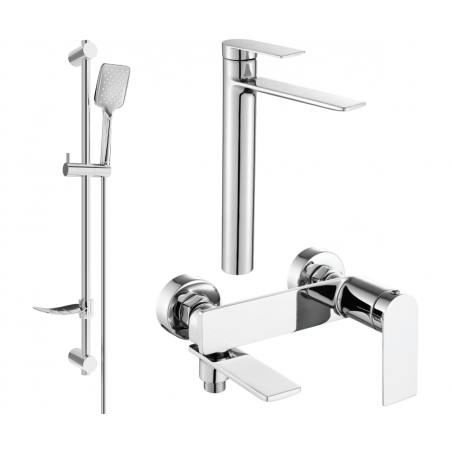 Mexen Zero DF62 bath set, chrome - 7113DF62-00