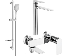 Mexen Zero DF62 bath set, chrome - 7113DF62-00