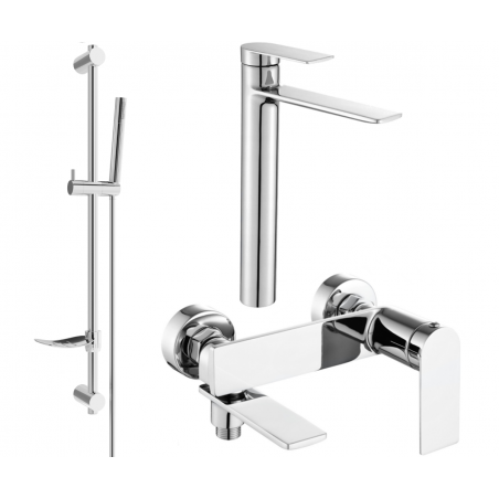 Mexen Zero DF70 bath set, chrome - 7113DF70-00