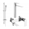 Mexen Zero DQ02 bathtub set, Chrome - 7113DQ02-00