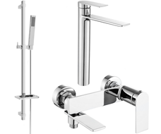 Mexen Zero DQ02 bathtub set, Chrome - 7113DQ02-00