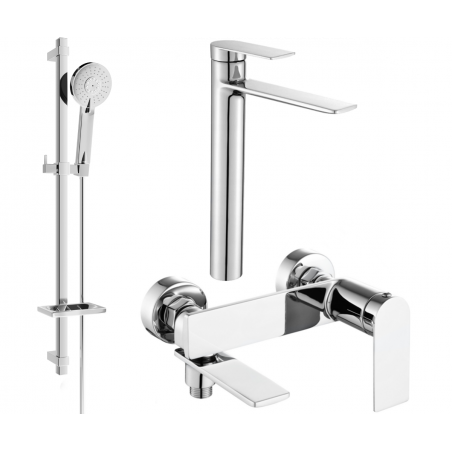 Mexen Zero DQ40 bathtub set, Chrome - 7113DQ40-00