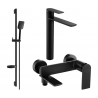 Mexen Zero DS62 bathtub set, Black - 7113DS62-70