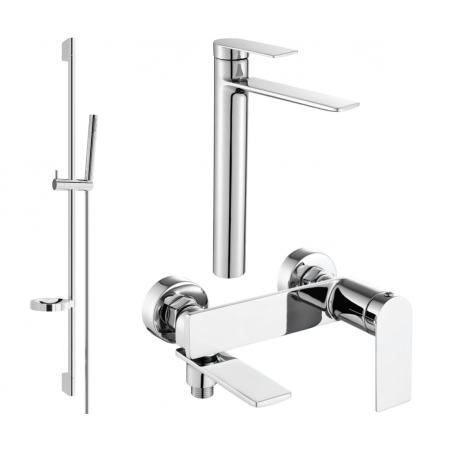 Mexen Zero DS70 bathtub set, Chrome - 7113DS70-00