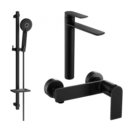 Mexen Zero DQ40 shower set, Black - 71114DQ40-70