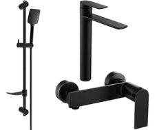 Mexen Zero DF62 shower set, Black - 71114DF62-70
