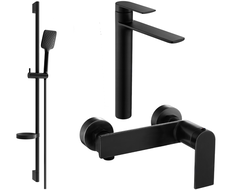 Mexen Zero DS62 shower set, Black - 71114DS62-70