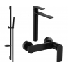 Mexen Zero DS70 shower set, Black - 71114DS70-70