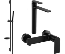 Mexen Zero DS70 shower set, Black - 71114DS70-70