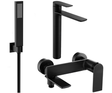 Mexen Zero R02 bathtub set, Black - 71113R02-70
