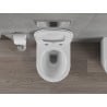 Mexen Rico Rimless toilet bowl with a slim soft close toilet seat, Thermosetting polymer, White - 30720400